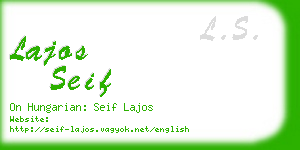lajos seif business card